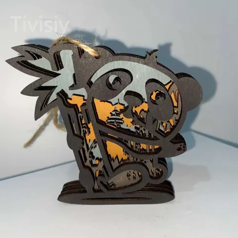 HOT SALE🔥-MINI 3D Panda Wooden Ornament